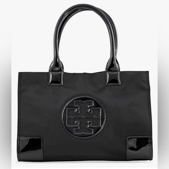Tory Burch Women's Nylon Mini Ella Tote, Black - Picture 1 of 8